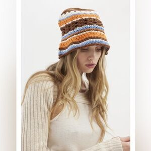 Urban outfitters Lizzy Crochet Bucket Hat .